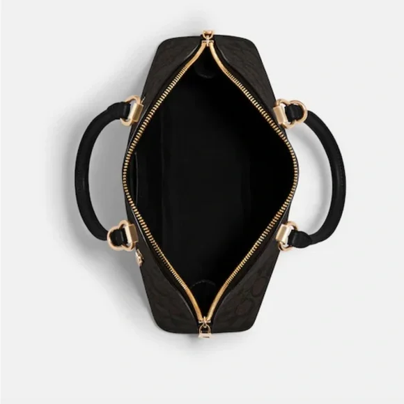 NWT COACH Katy Satchel In Signature Canvas - Picture 4 of 5